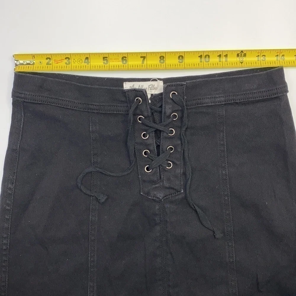 Others Follow Black Lace Up Mini Skirt Size Small